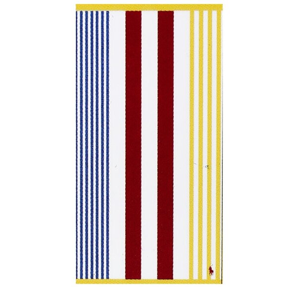 NWT Ralph Lauren Beach Towel, Stripe & Red Big Pony, Cotton 66" (L) x 35" (W) - Picture 1 of 3